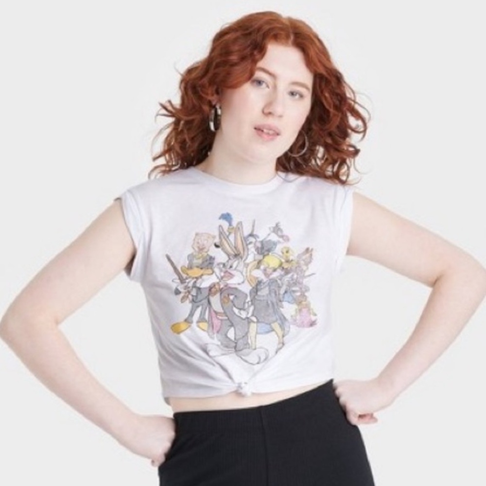Harry Potter Looney Tunes Tie Front Short Sleeve Shirt